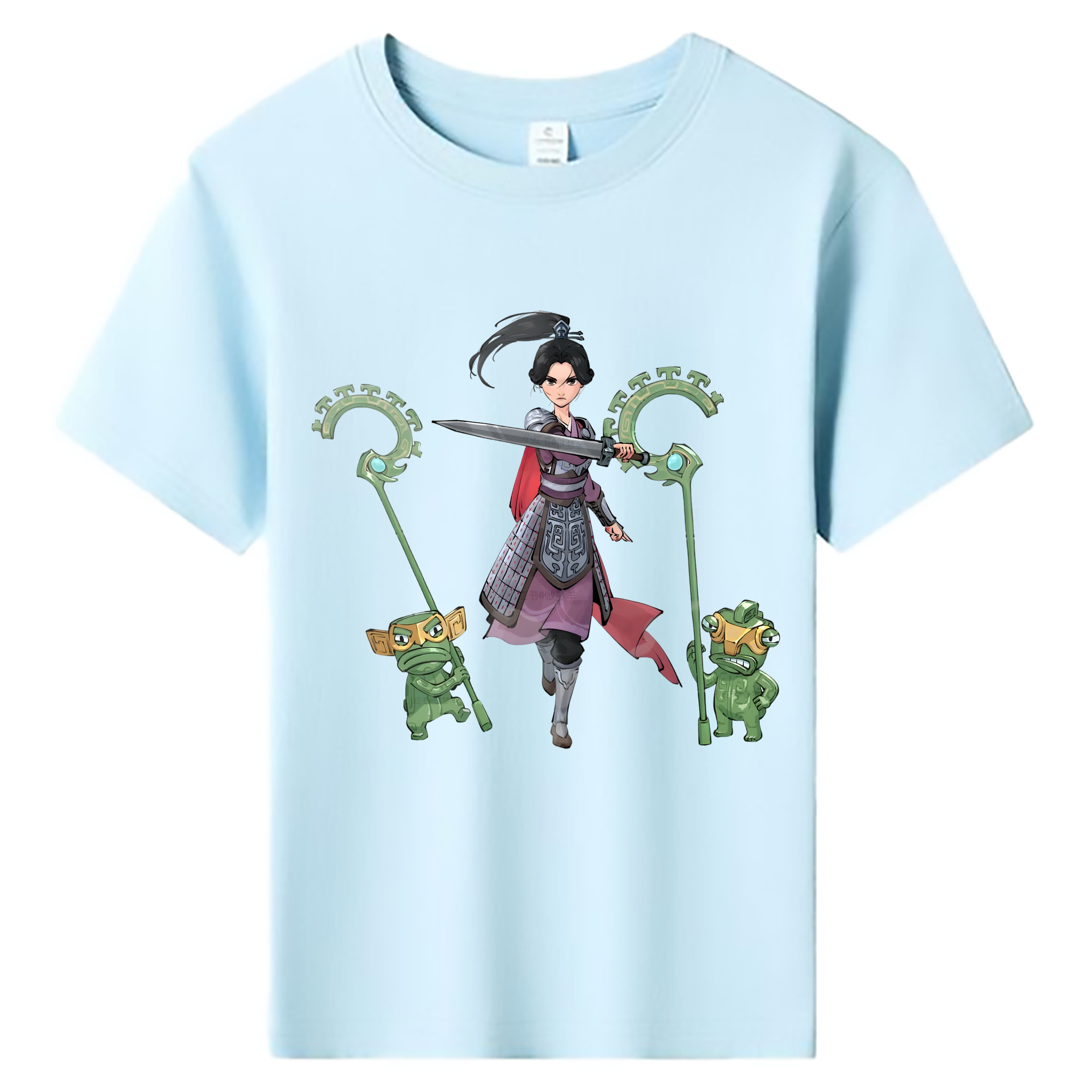 （画像用） Ne Zha 2 ナタ 魔童の大暴れ 綿100％キッズTシャツ（フロントプリント）